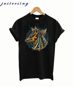 Anubis head geometric t shirt design for purchase t-shirt