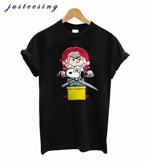 Chucky Kills Snoopy Funny Horror T shirt