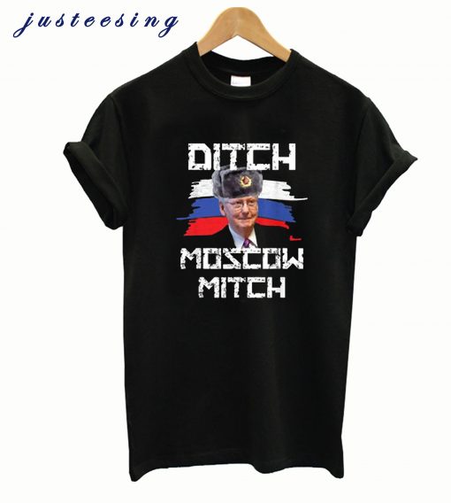 Ditch Moscow Mitch Russia Flag Version T Shirt