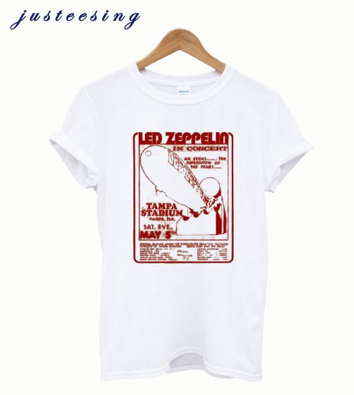 Led Zeppelin Tampa Stadium Tour 1973 T-Shirt