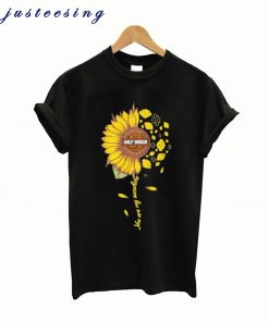 Moto Harley Davidson Cycles Sunflower You Are My Sunshine T-Shirt