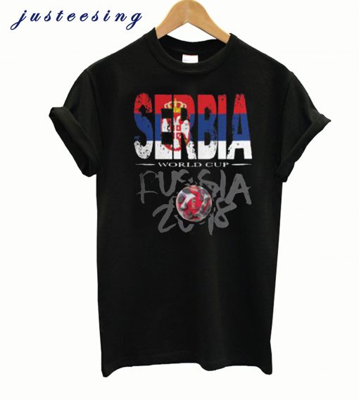 World Cup Football 2018 Russia Serbia T-Shirt