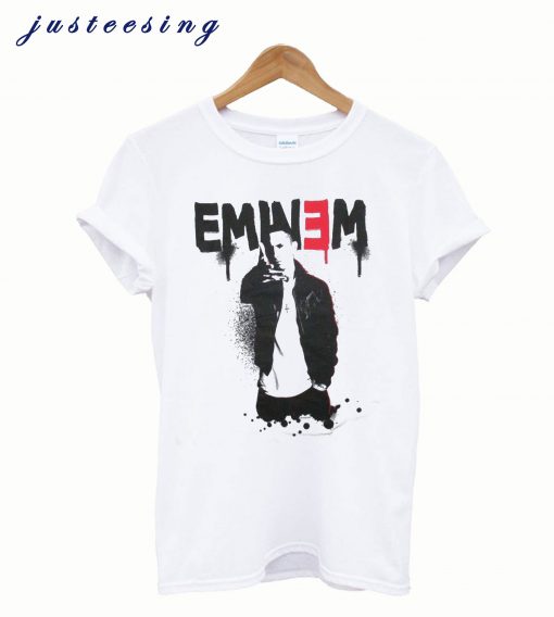 eminem splatter white t-shirt