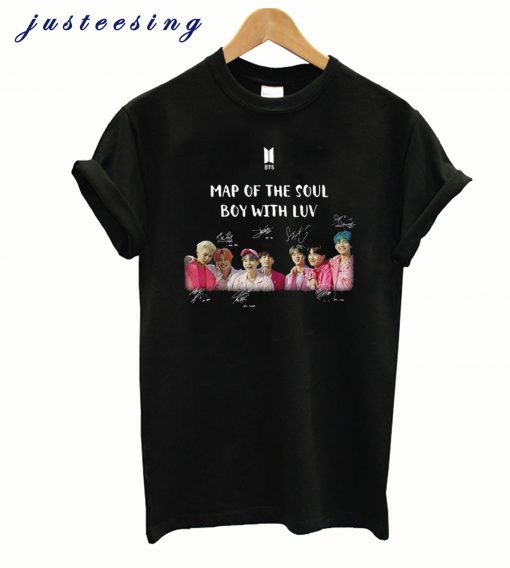 BTS map of the soul boy with luv music T-shirt