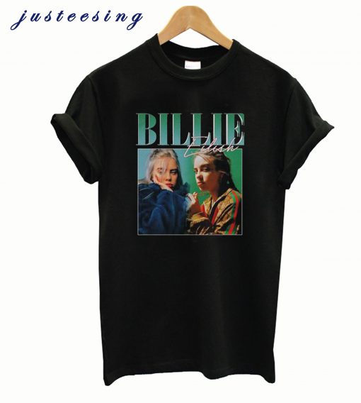 Billie Eilish 90s Vintage Black T-Shirt