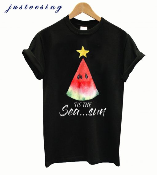 Christmas in july Tis the Sea.. Sun T shirt