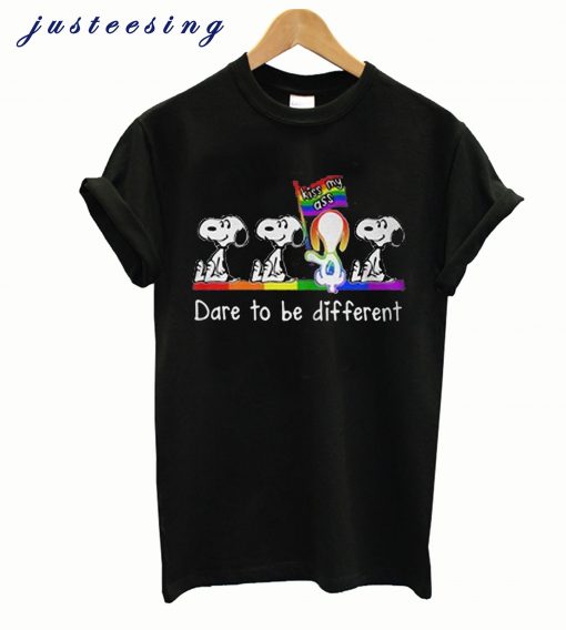 LGBT Snoopy Kiss My Ass Dare To Be Different T Shirt