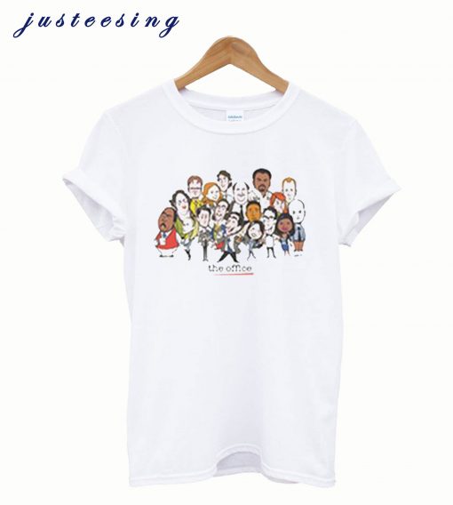 The office cast cartoon T-shirt