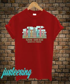 San Diego North Park California Skyline T-Shirt