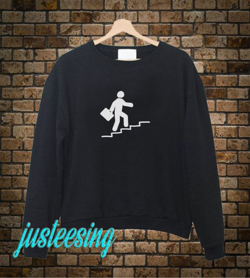 A Person Walking On Stairs Sweatshirt