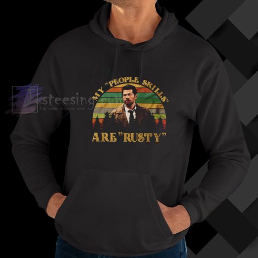 Castiel Supernatural My People Skills Are Rusty Retro Vintage hoodie