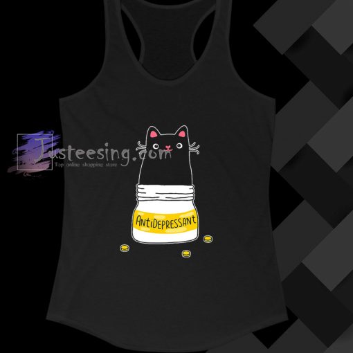 Cute Cat Kitten Antidepressant Funny tanktop