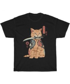 Catana cat samurai t shirt NF