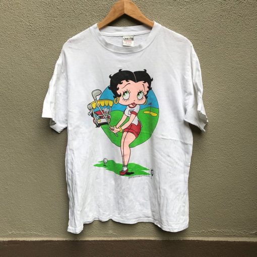 ETTY BOOP cartoons golf looney tunes bugs bunny tazmania t shirt NF