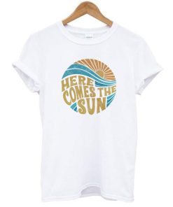 Here comes the sun vintage inspired beach graphic t shirt NF