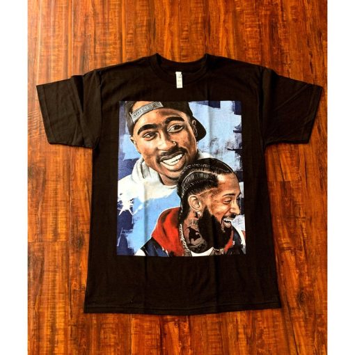 Nipsey Hussle tupac 2pac rapper t shirt NF