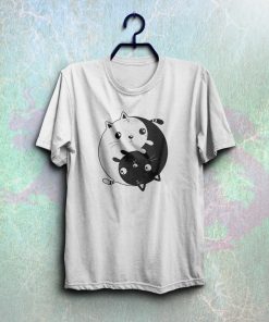 Funny yin yang cat t-shirt NF