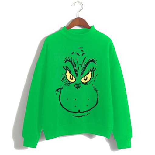 Grinch Face Dr. Seuss Christmas Sweatshirt NF