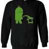 Android Robot Peeing On Apple Funny Hoodie NF