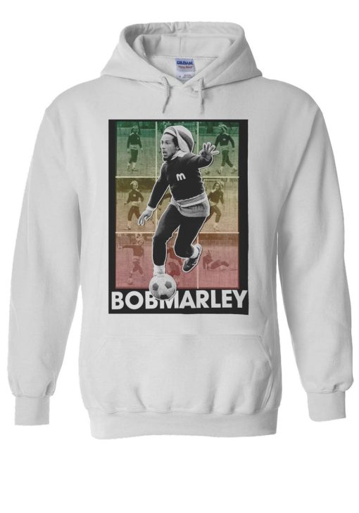 Bob Marley Playing Football Soccer Hoodie NF