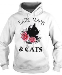 Tats naps and cats flower Hoodie NF