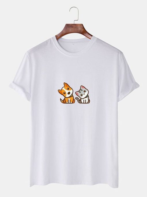 Cartoon Animal Printed T-SHIRT THD