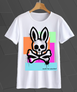 Psycho-Bunny-Chelburn-graphic-t-shirt-for-men-and-women-WHITE-TPKJ1