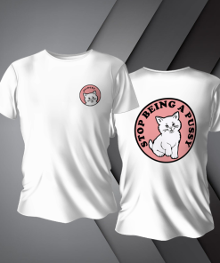 Stop being a pussy t-shirt White TPKJ1