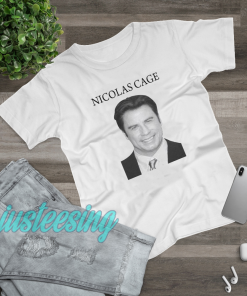 John Travolta Parody Nicolas Cage T-Shirt