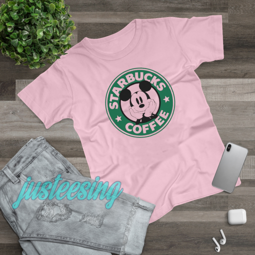 Starbucks Mickey Mouse pink t-shirt