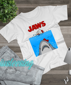 Jaws hello kitty t shirt