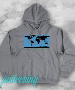 the world's greatest planet hoodie (grey)