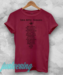 think hippie thoughts tshirt