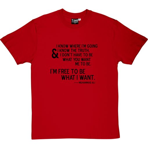 Free Muhammad Ali Quote T-shirt