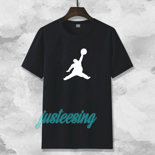 Funny Fat Air Jordan Black T-Shirt