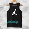 Funny Fat Air Jordan Black Tanktop