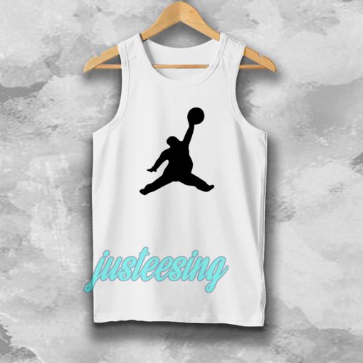 Funny Fat Air Jordan White Tanktop