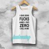 give zero fucks unisex Tanktop