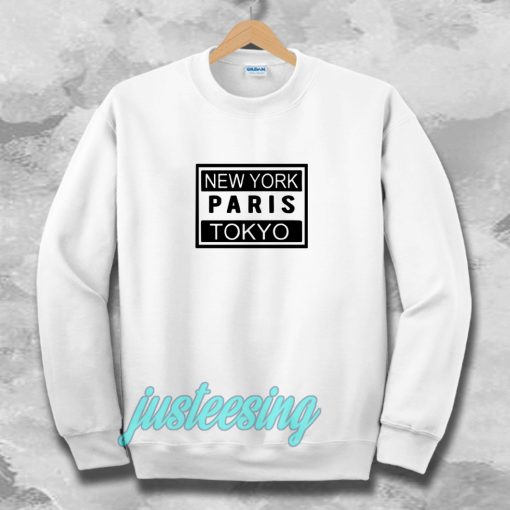 new york paris tokyo sweatshirt