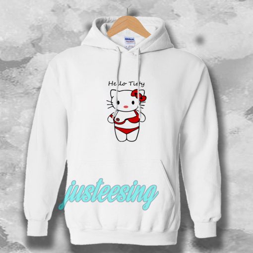 hello titty funny parody hello kitty Hoodie