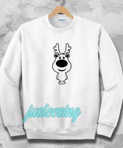 Cartoon Christmas Reindeer Silhouette Sweatshirt TPKJ3