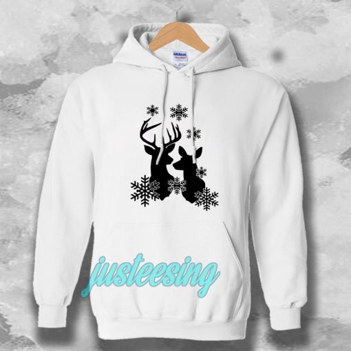 Free Reindeer Snowflakes Hoodie