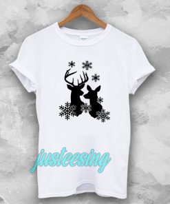 Free Reindeer Snowflakes T-shirt