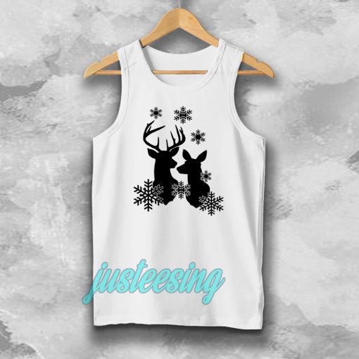 Free Reindeer Snowflakes Tanktop