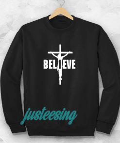 I Belive, Jesus on the cross Sweatshirt
