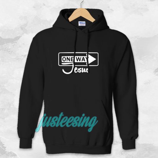 One Way Jesus Christian Hoodie TPKJ3