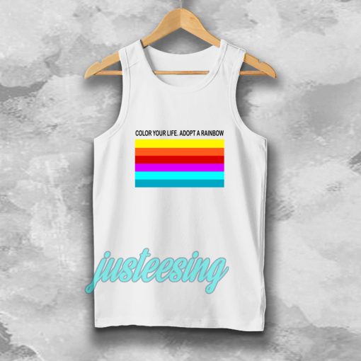 colour your life adopt a rainbow Tanktop