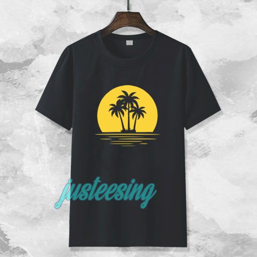 Coconut Tree Sunset t-shirt TPKJ3