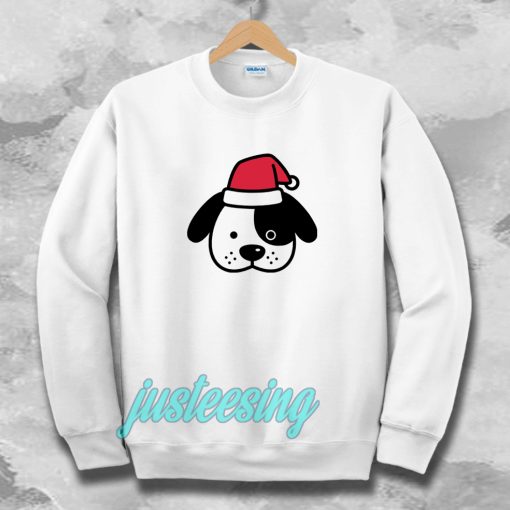 Perro navidad santa claus dibujos animados Sweatshirt TPKJ3