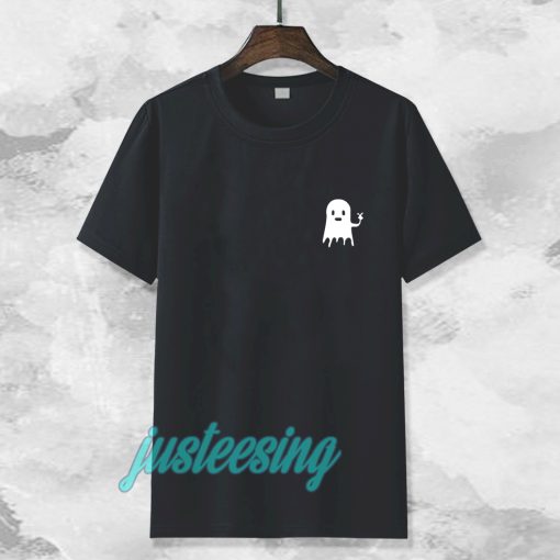 halloween cartoon ghost pocket t-shirt TPKJ3